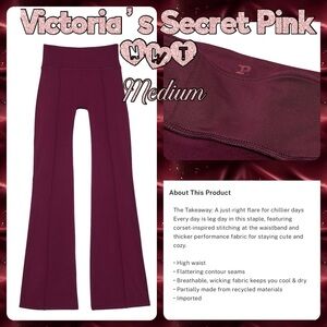 PINK Victoria's Secret Purple Leggings Stretchy Athletic Fit